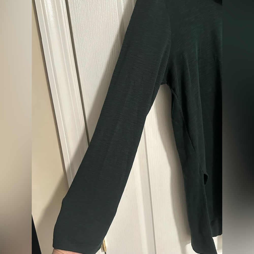 J. Jill Hunter Green Cowl Neck Tunic Shirt - Picture 3 of 5